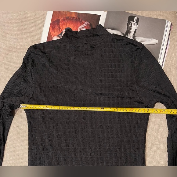 New Evereve Sanctuary Textured Mock Neck Top In Black Size XL - Picture 15 of 16